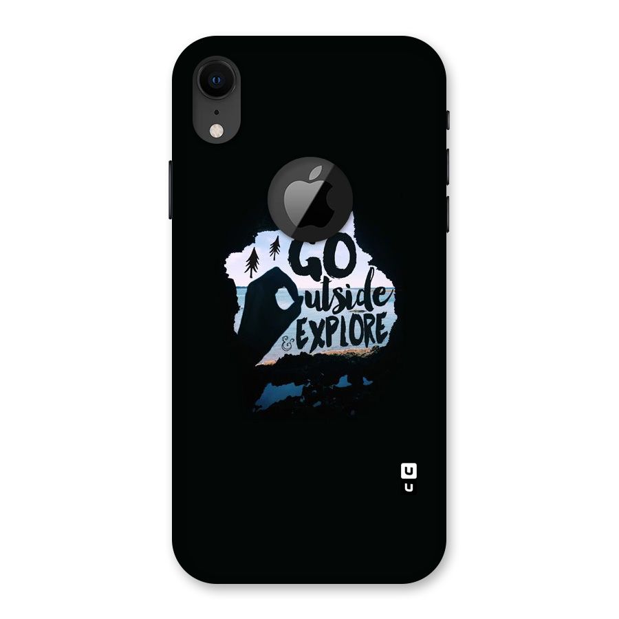 Go Outside Back Case for iPhone XR Logo Cut