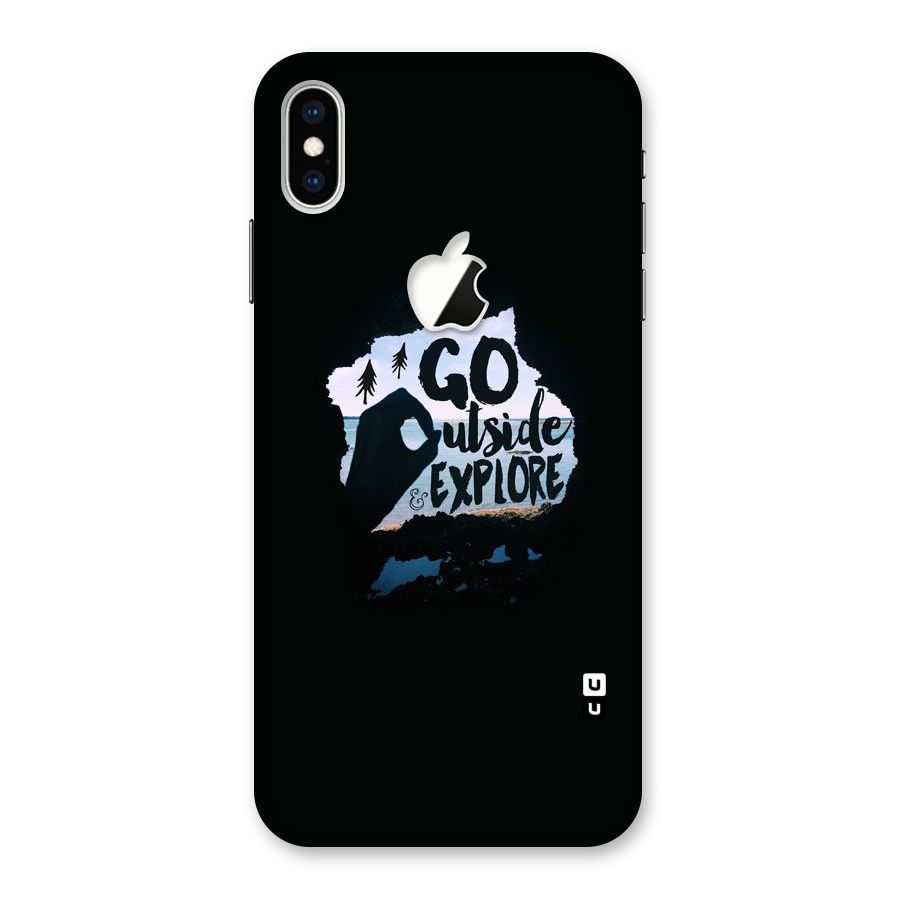 Go Outside Back Case for iPhone XS Max Apple Cut