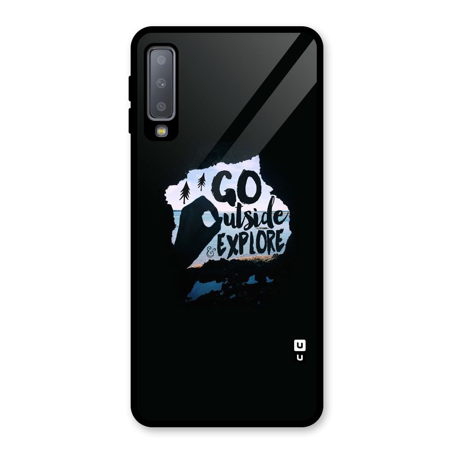 Go Outside Glass Back Case for Galaxy A7 (2018)