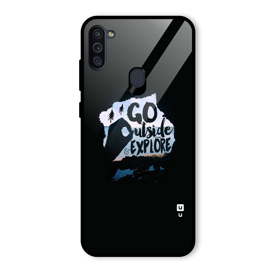 Go Outside Glass Back Case for Galaxy M11
