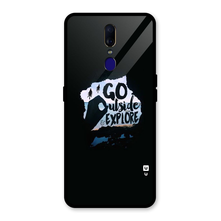 Go Outside Glass Back Case for Oppo F11