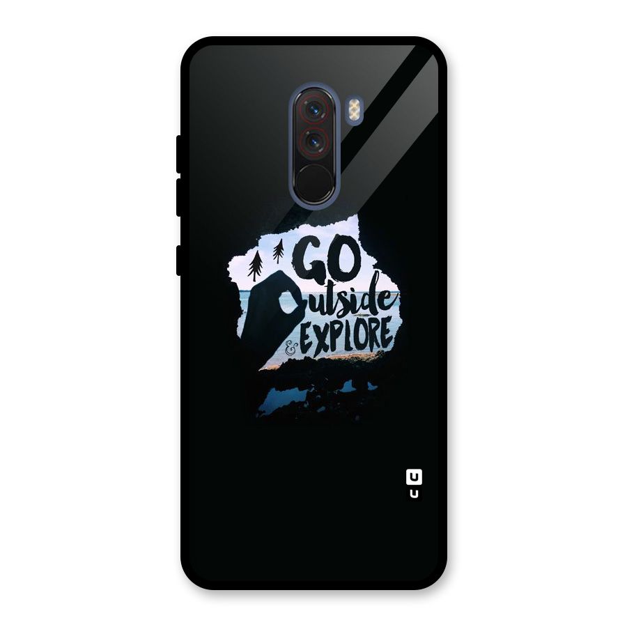 Go Outside Glass Back Case for Poco F1