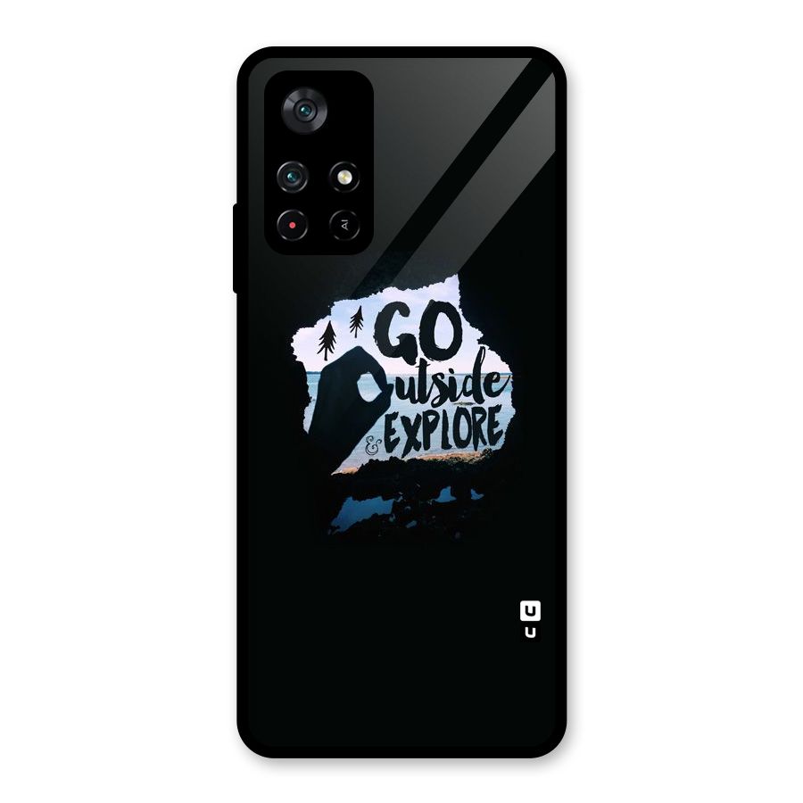 Go Outside Glass Back Case for Poco M4 Pro 5G