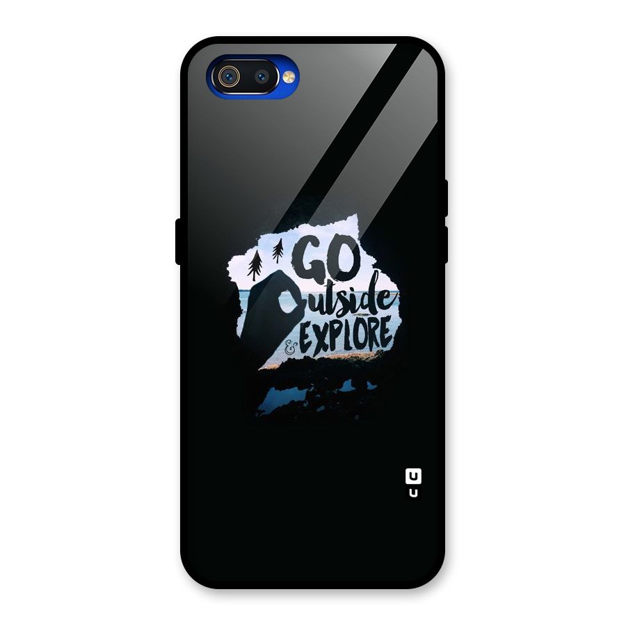 Go Outside Glass Back Case for Realme C2