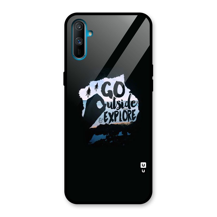 Go Outside Glass Back Case for Realme C3