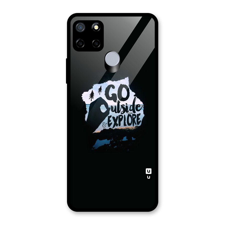 Go Outside Glass Back Case for Realme Narzo 30A