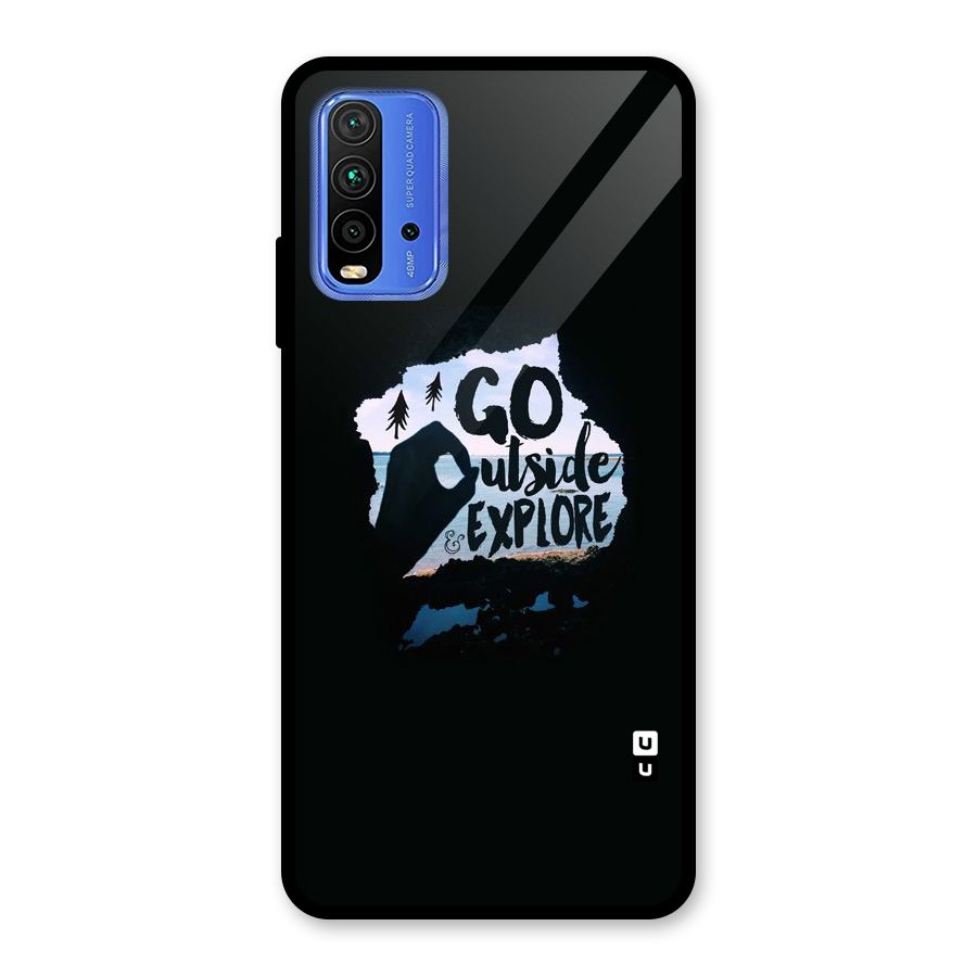 Go Outside Glass Back Case for Redmi 9 Power