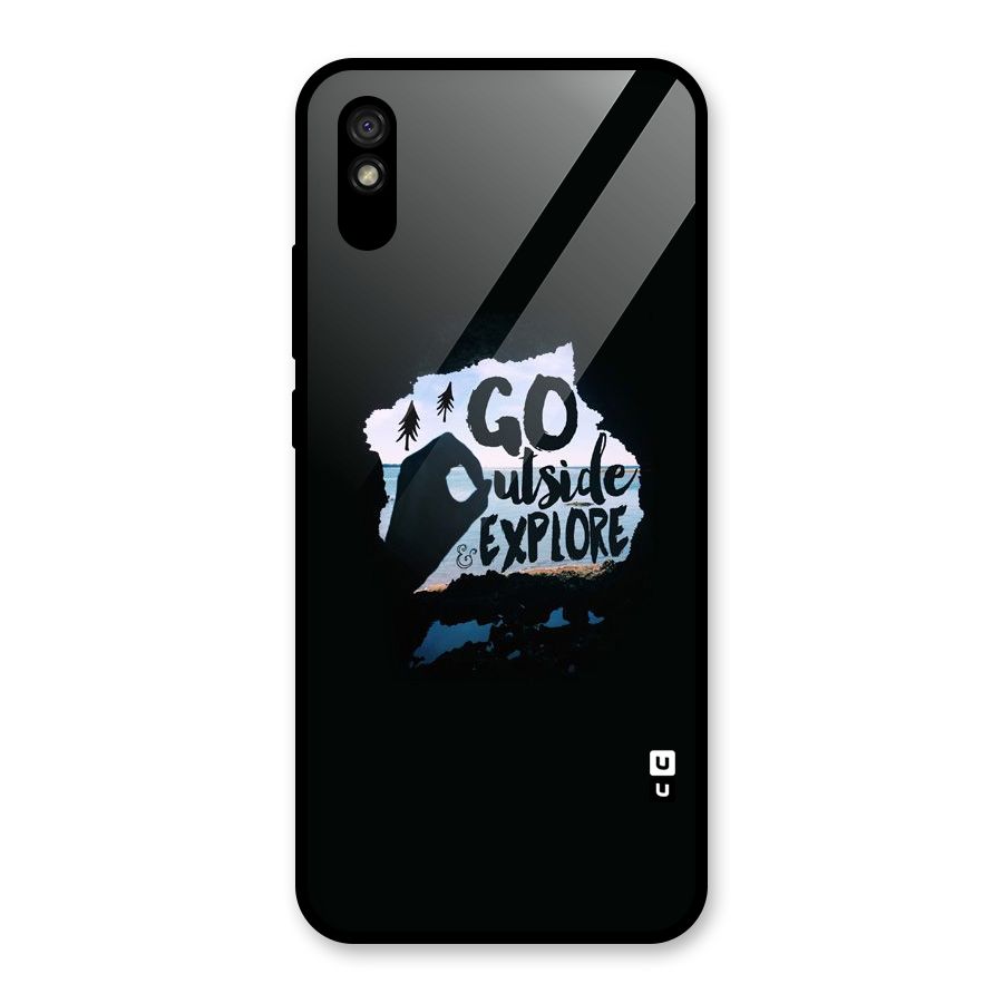 Go Outside Glass Back Case for Redmi 9i