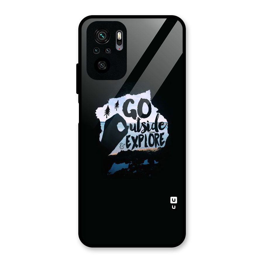 Go Outside Glass Back Case for Redmi Note 10S