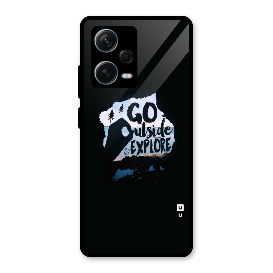 Go Outside Glass Back Case for Redmi Note 12 Pro Plus 5G