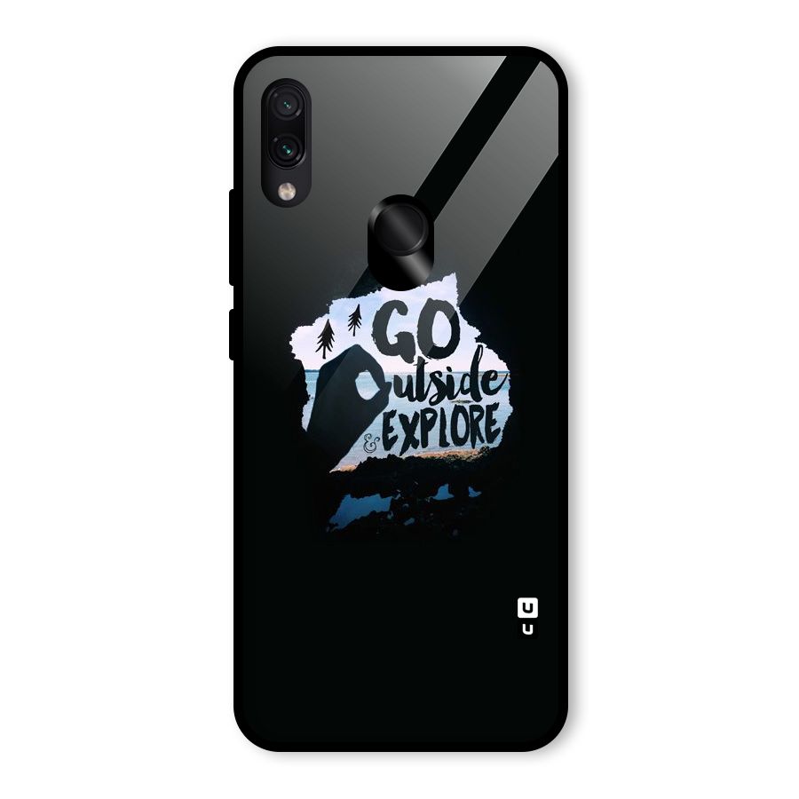 Go Outside Glass Back Case for Redmi Note 7 Pro