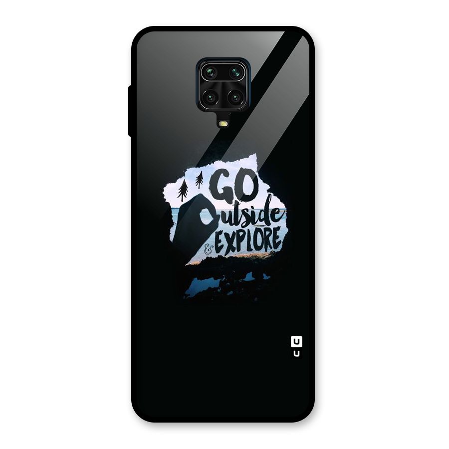 Go Outside Glass Back Case for Redmi Note 9 Pro
