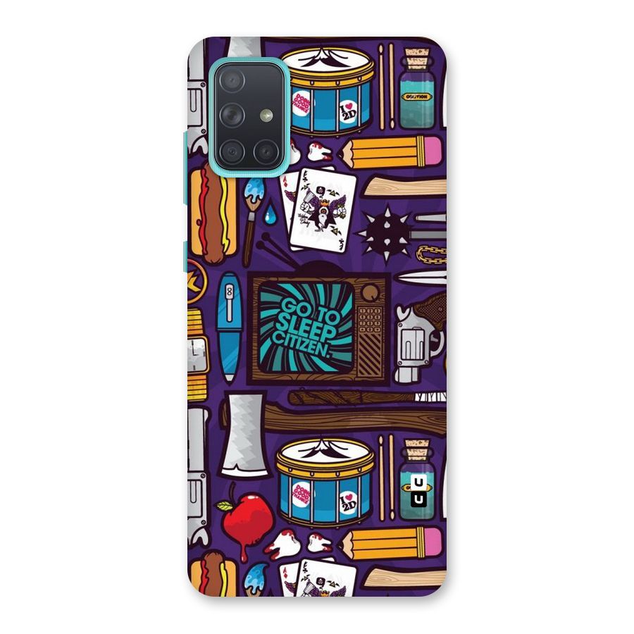 Go To Sleep Back Case for Galaxy A71