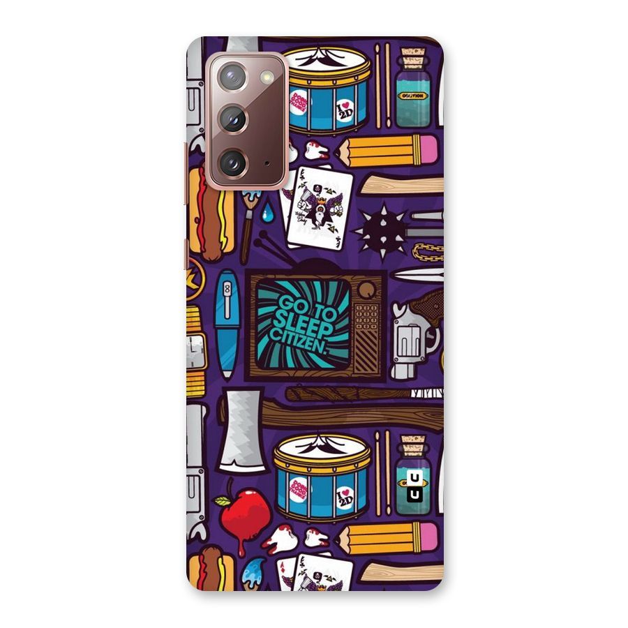 Go To Sleep Back Case for Galaxy Note 20