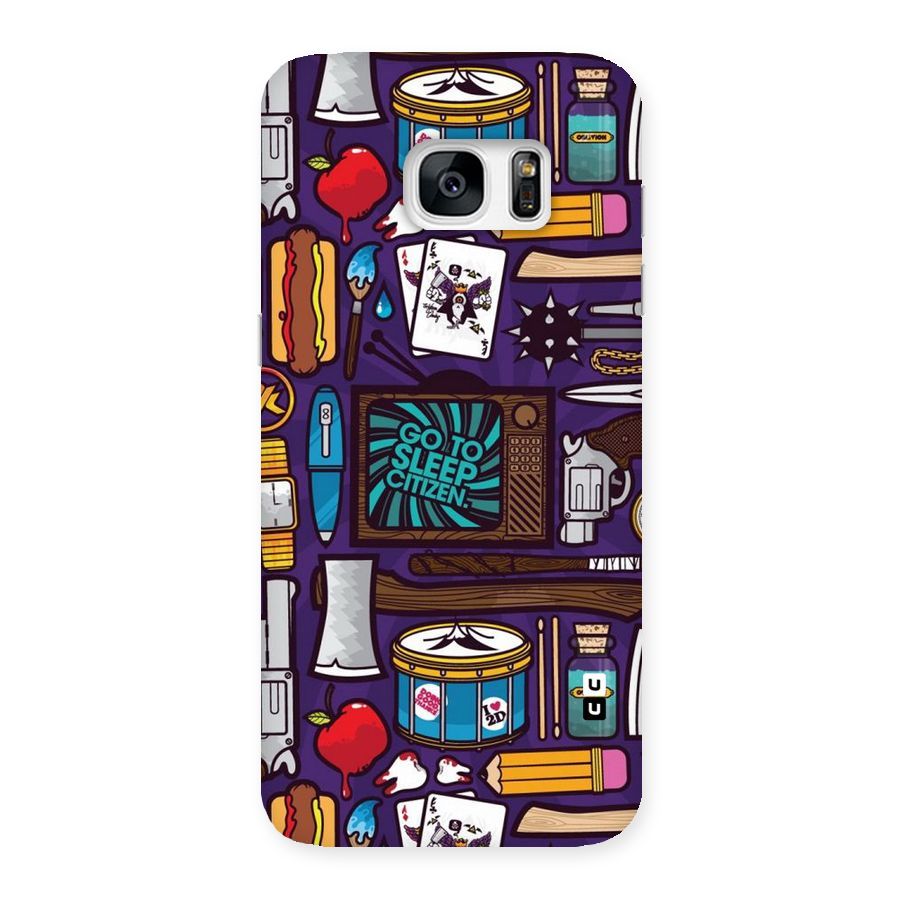 Go To Sleep Back Case for Galaxy S7 Edge
