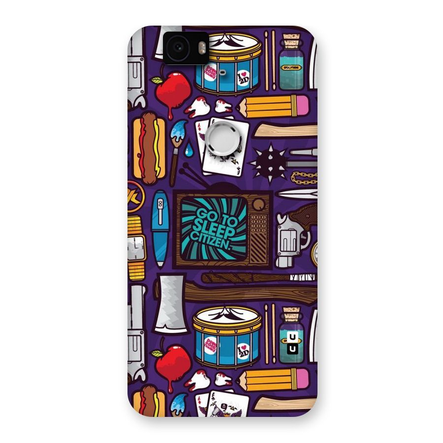 Go To Sleep Back Case for Google Nexus-6P