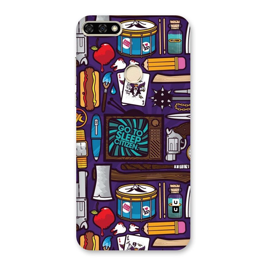 Go To Sleep Back Case for Honor 7A