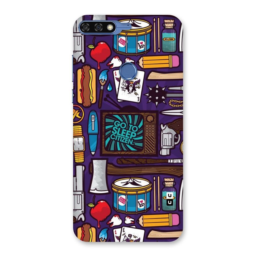 Go To Sleep Back Case for Honor 7C