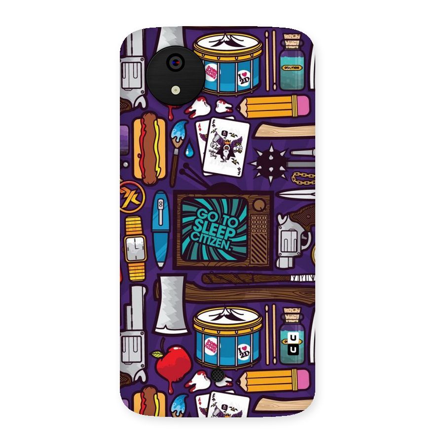 Go To Sleep Back Case for Micromax Canvas A1