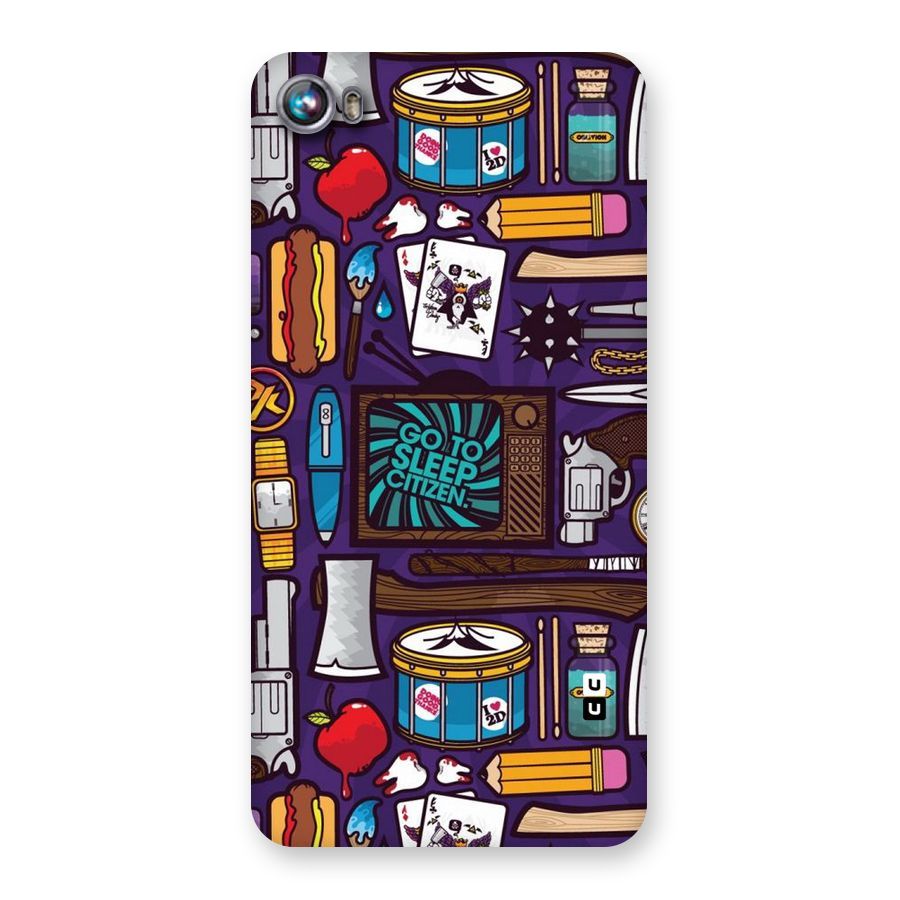 Go To Sleep Back Case for Micromax Canvas Fire 4 A107