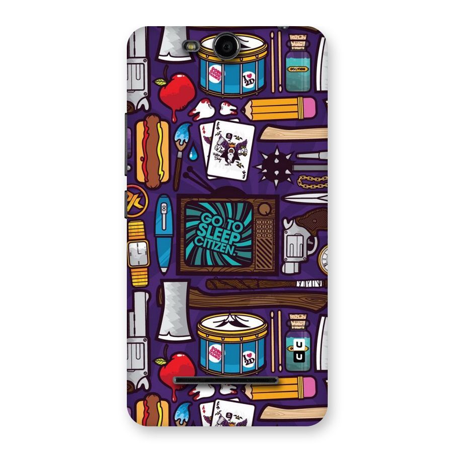 Go To Sleep Back Case for Micromax Canvas Juice 3 Q392