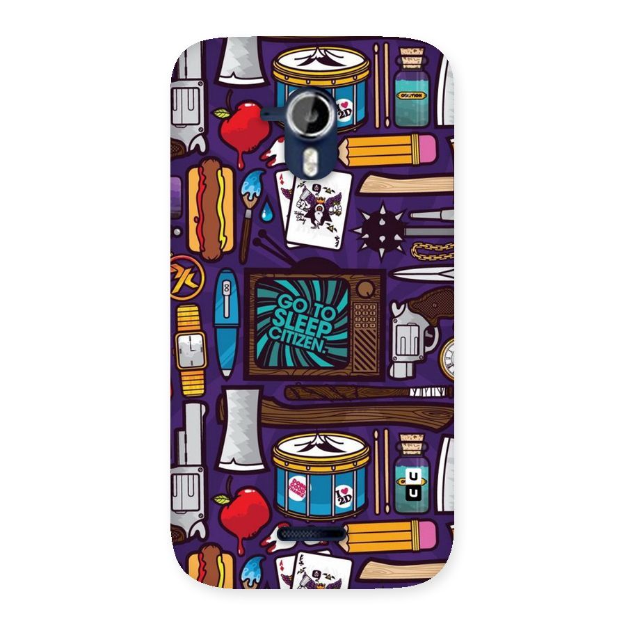 Go To Sleep Back Case for Micromax Canvas Magnus A117