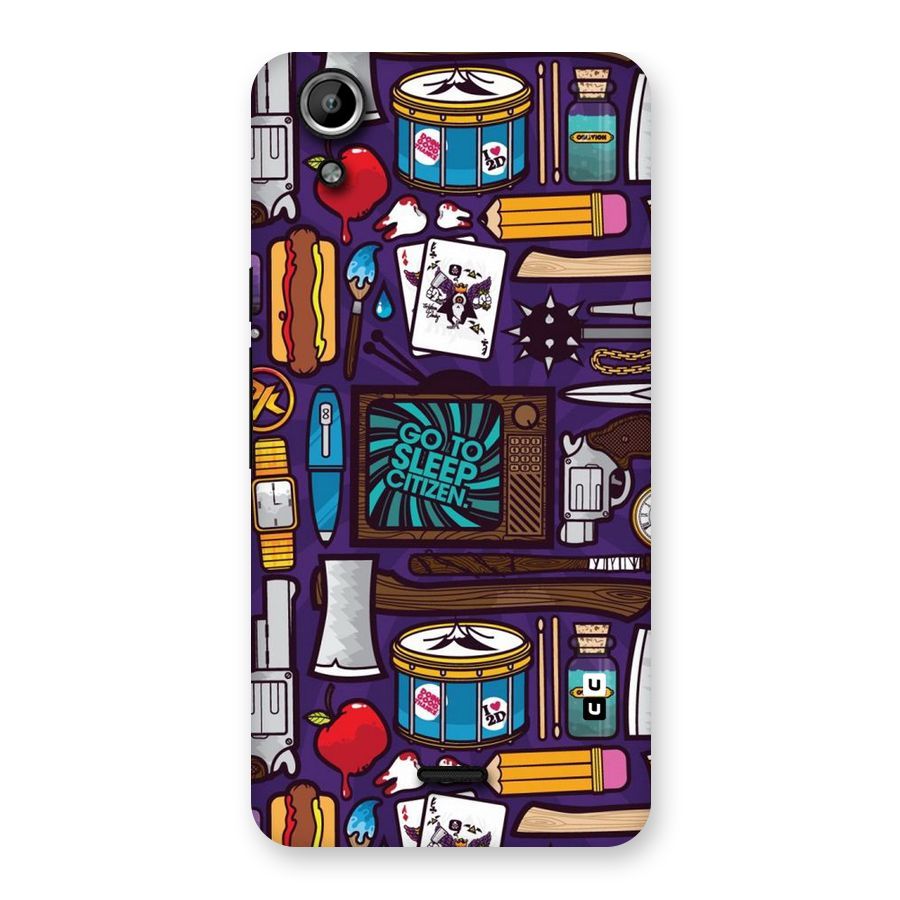 Go To Sleep Back Case for Micromax Canvas Selfie Lens Q345