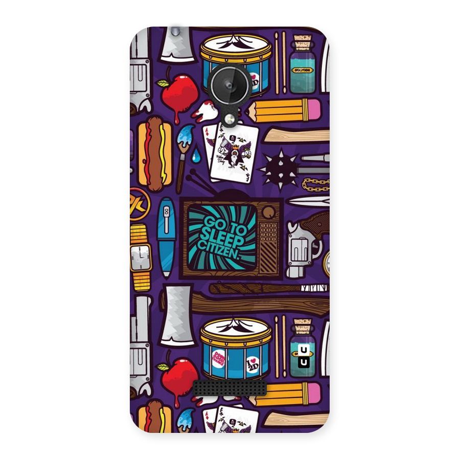 Go To Sleep Back Case for Micromax Canvas Spark Q380