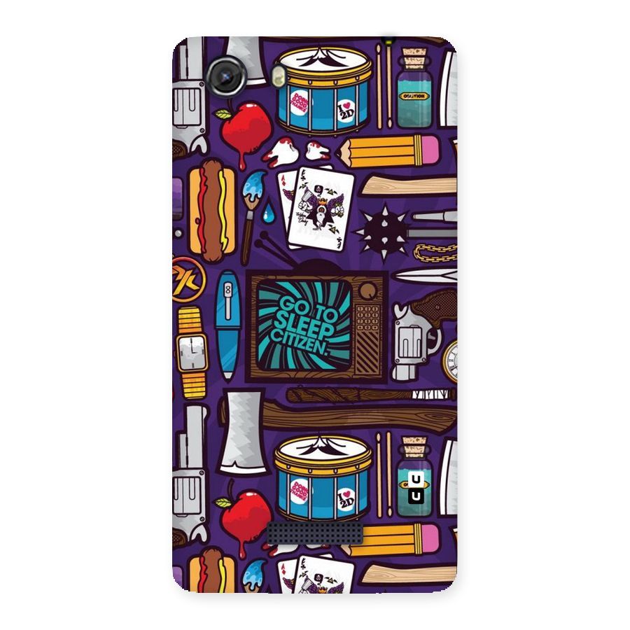 Go To Sleep Back Case for Micromax Unite 3