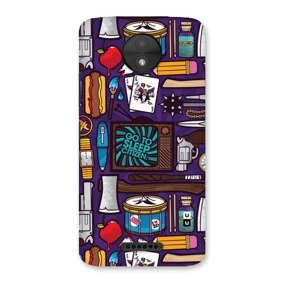 Go To Sleep Back Case for Moto C