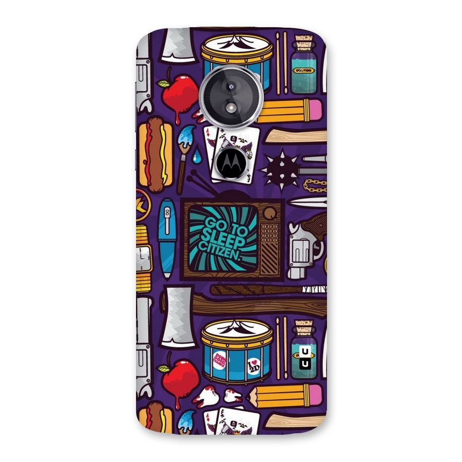 Go To Sleep Back Case for Moto E5