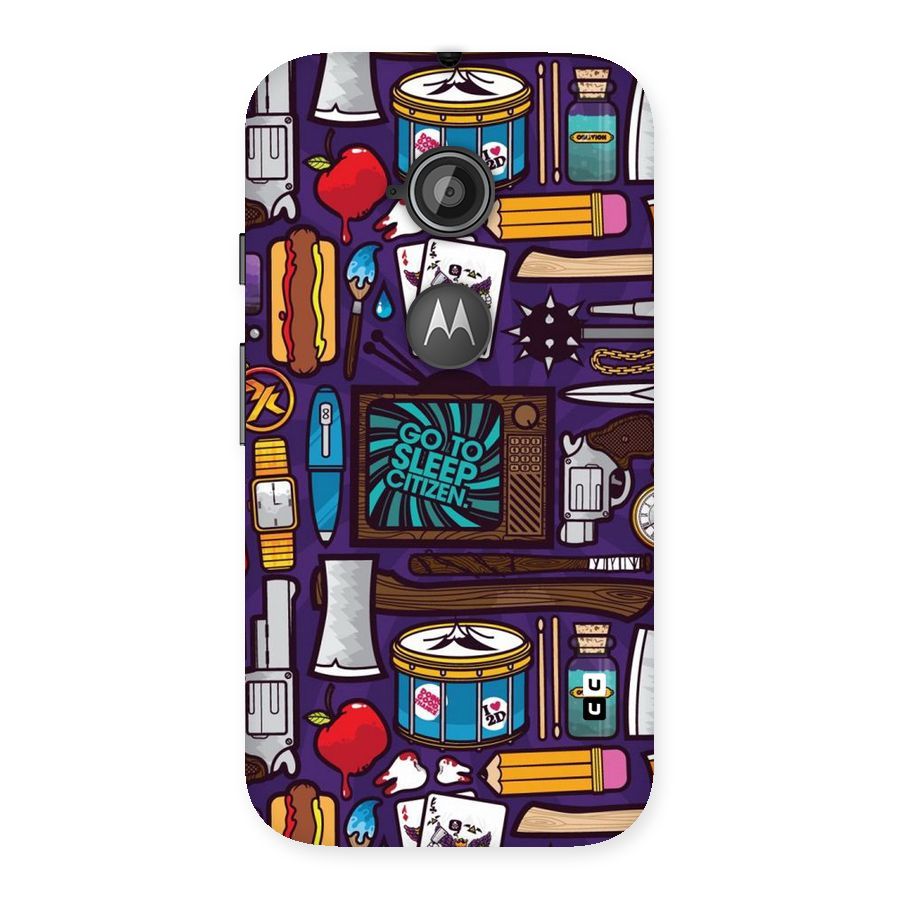 Go To Sleep Back Case for Moto E 2nd Gen