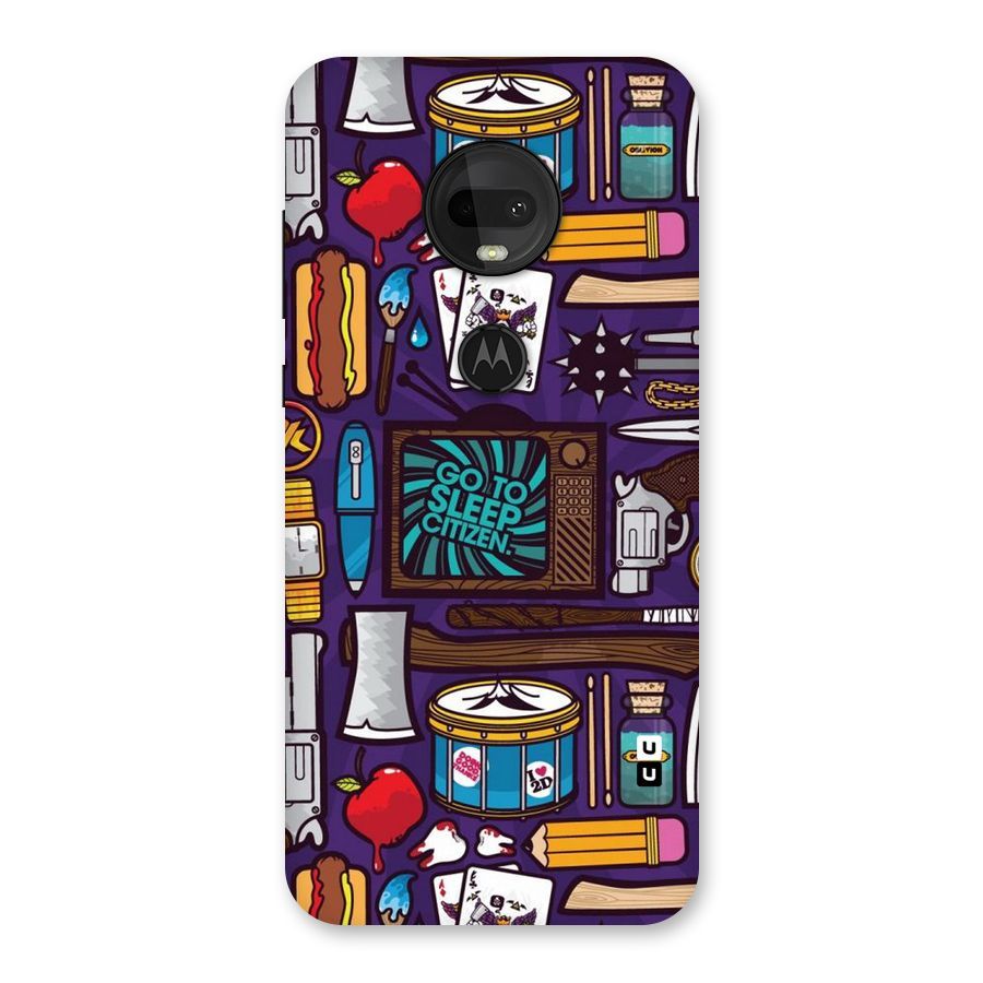 Go To Sleep Back Case for Moto G7