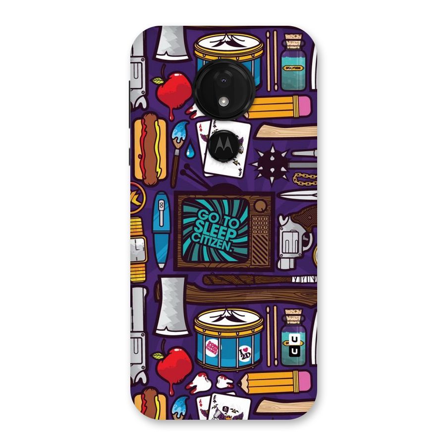 Go To Sleep Back Case for Moto G7 Power