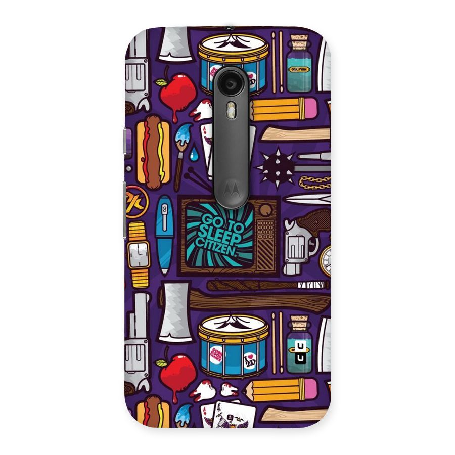 Go To Sleep Back Case for Moto G Turbo