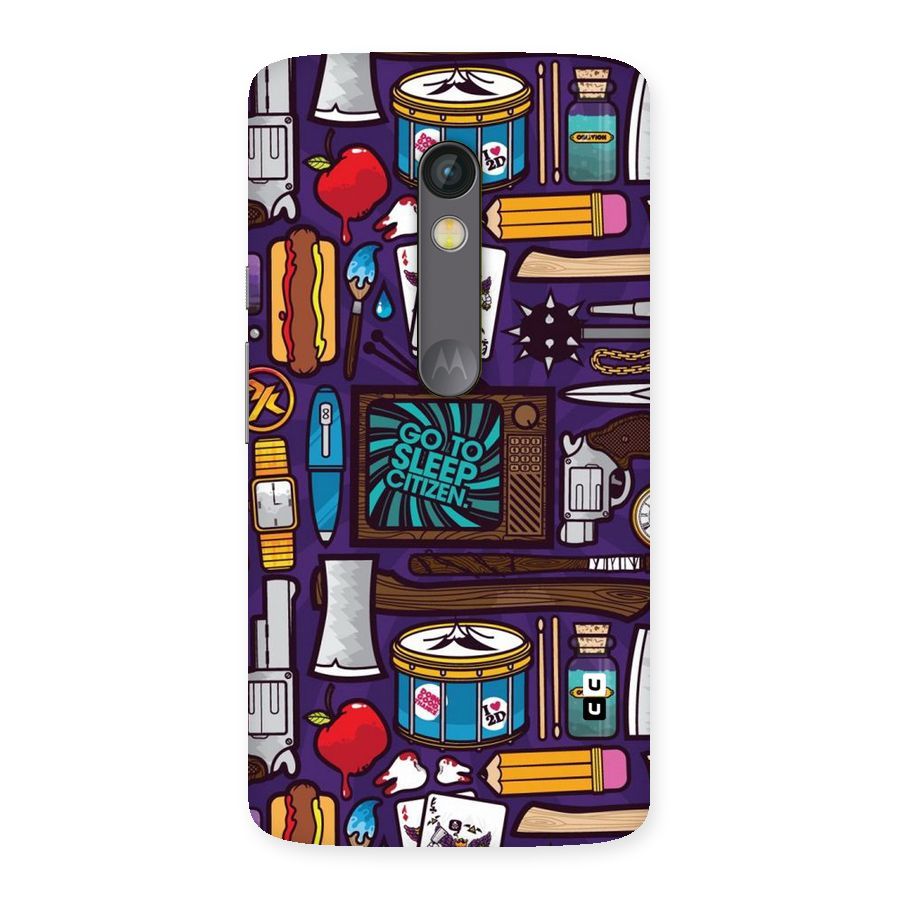 Go To Sleep Back Case for Moto X Play