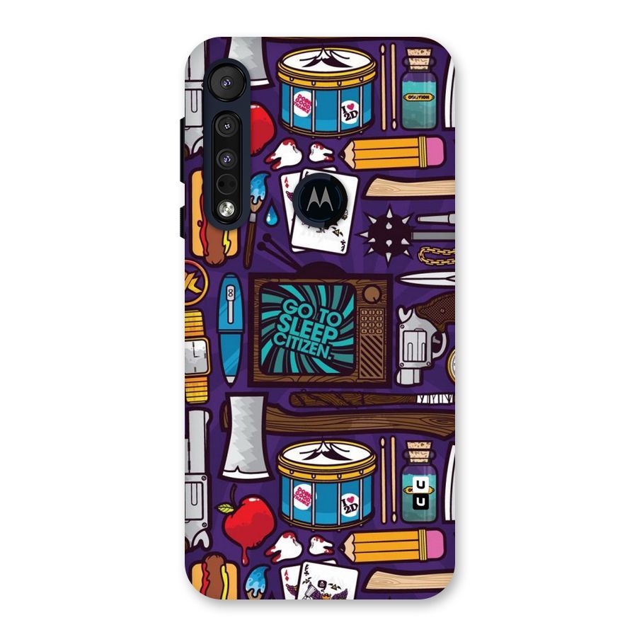 Go To Sleep Back Case for Motorola One Macro