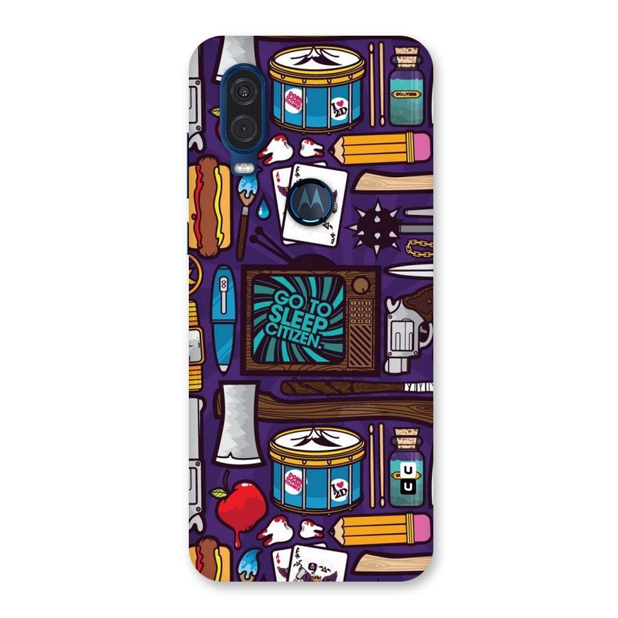 Go To Sleep Back Case for Motorola One Vision