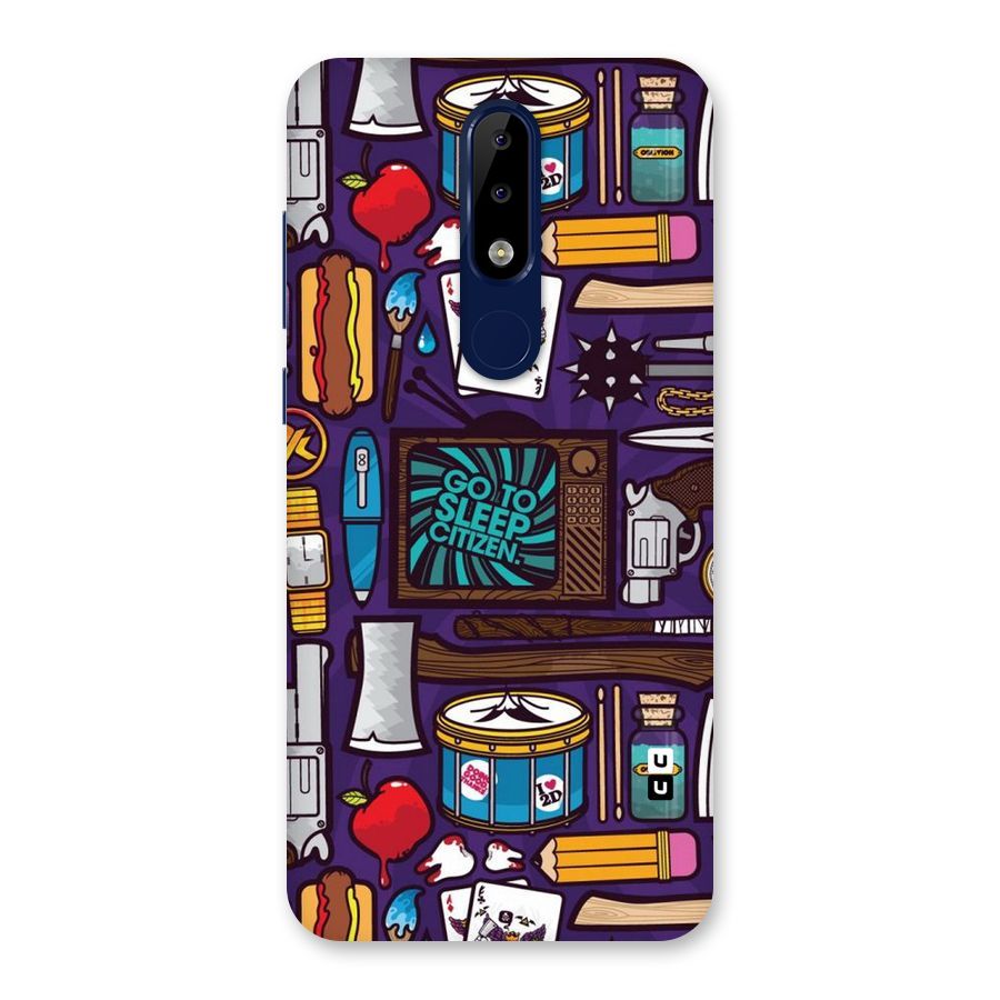 Go To Sleep Back Case for Nokia 5.1 Plus