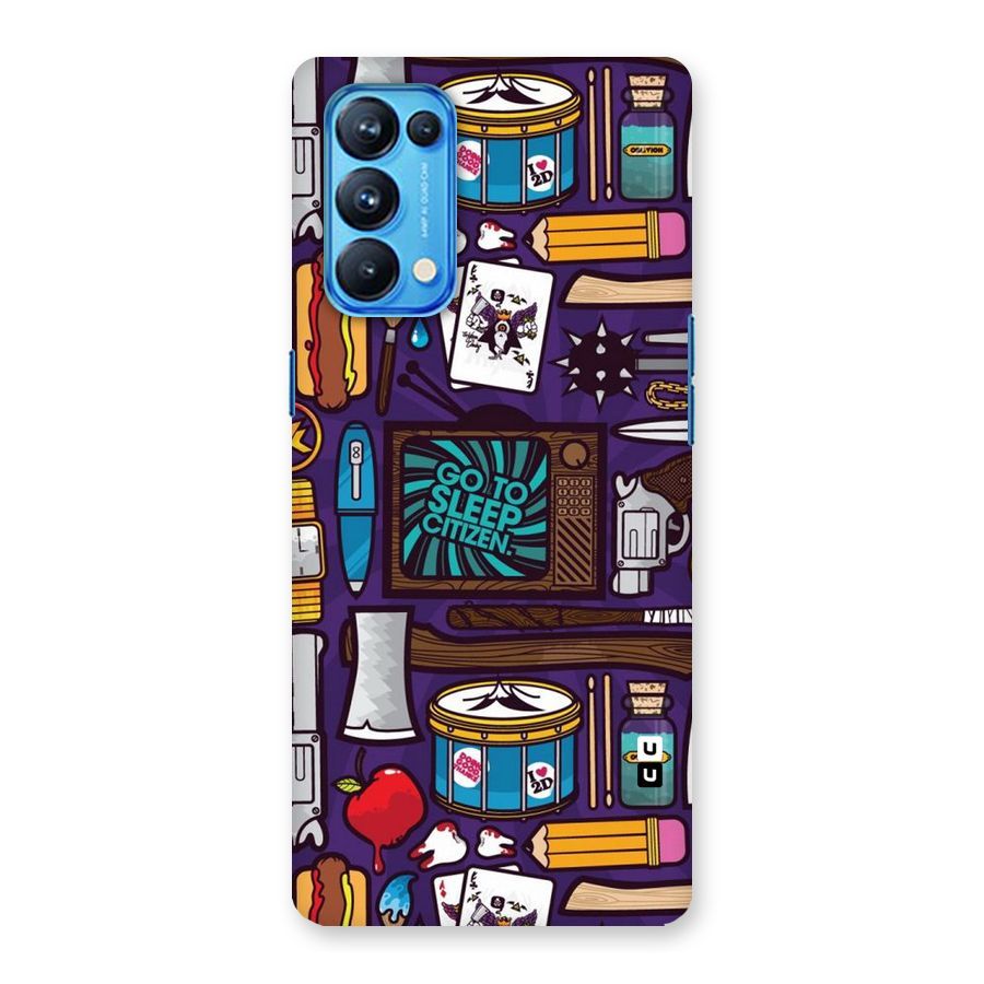 Go To Sleep Back Case for Oppo Reno5 Pro 5G