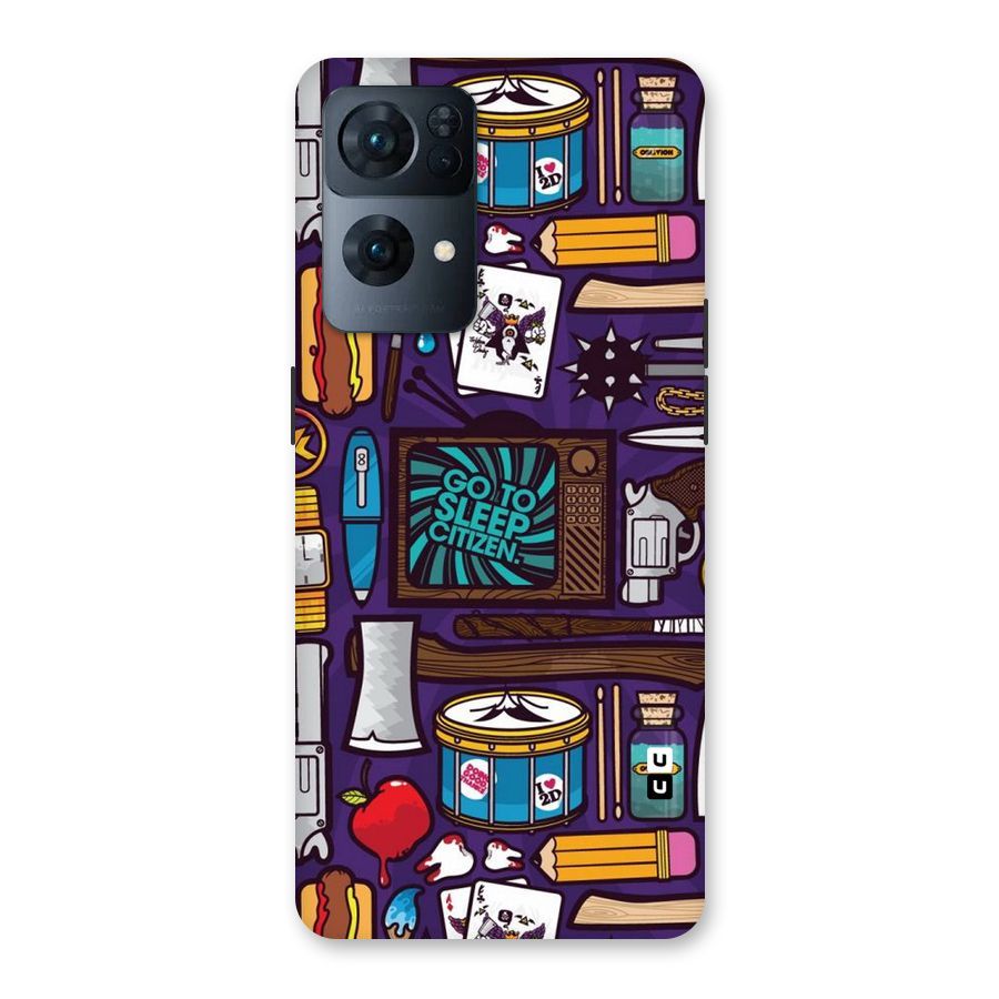Go To Sleep Back Case for Oppo Reno7 Pro 5G