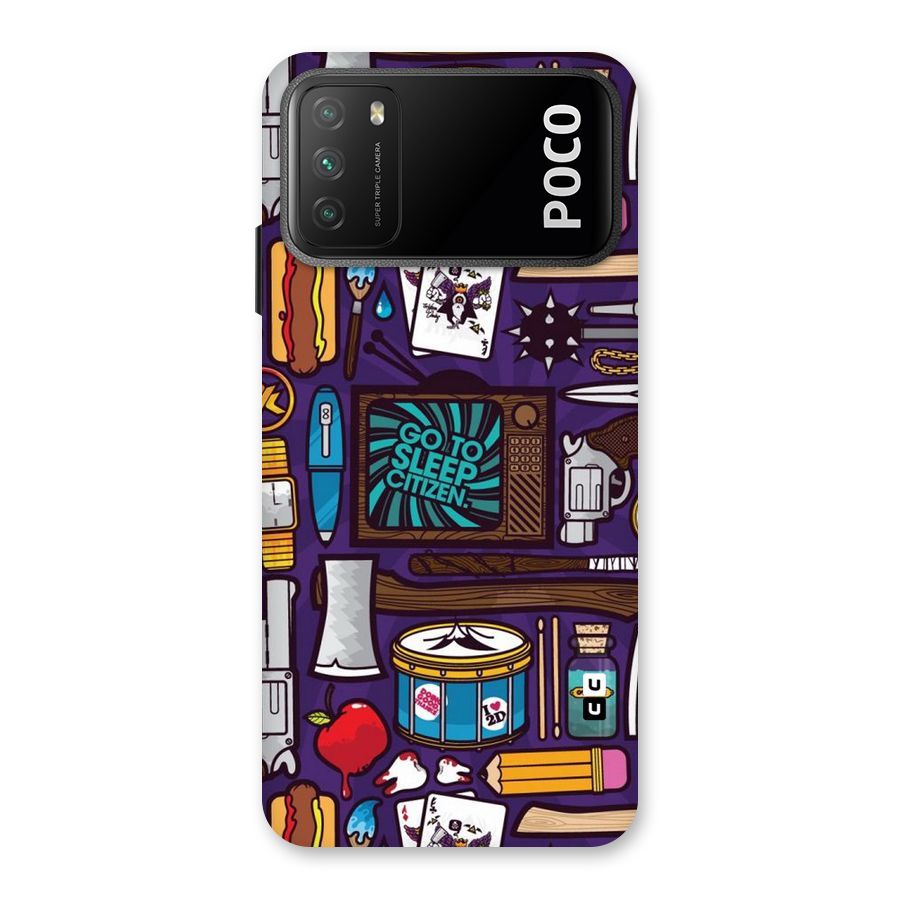 Go To Sleep Back Case for Poco M3