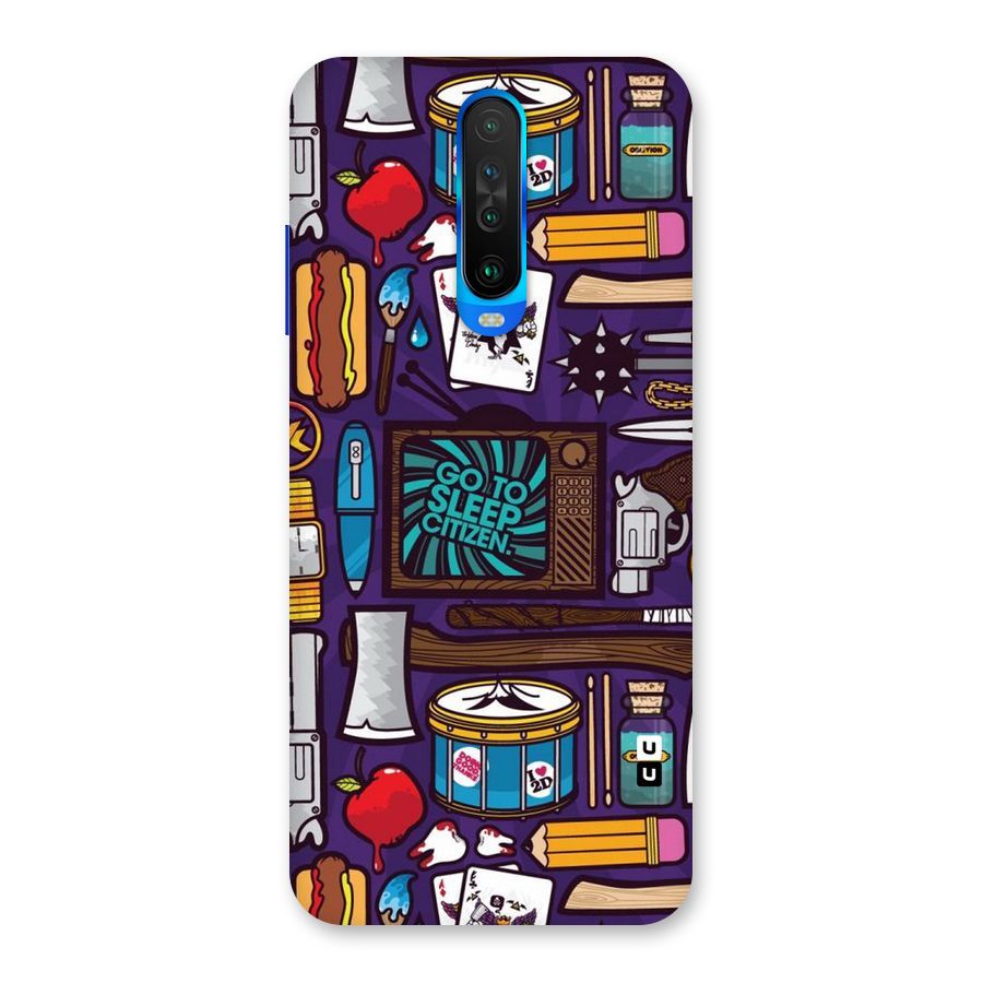 Go To Sleep Back Case for Poco X2