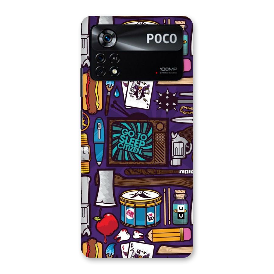 Go To Sleep Back Case for Poco X4 Pro 5G