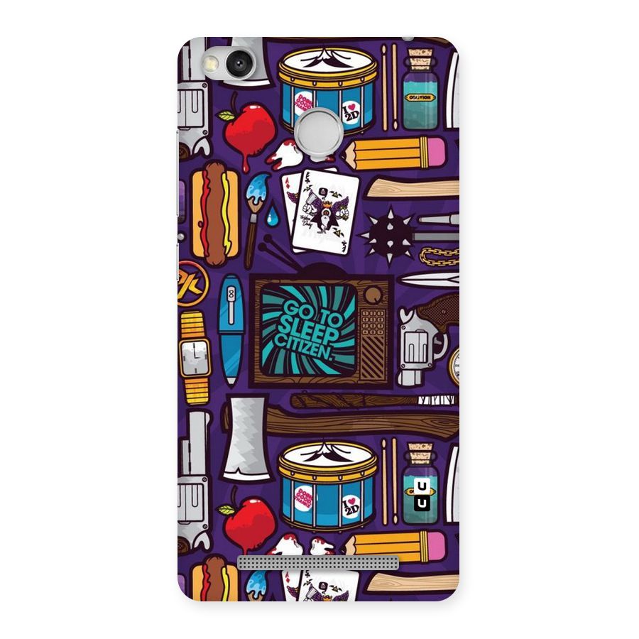 Go To Sleep Back Case for Redmi 3S Prime