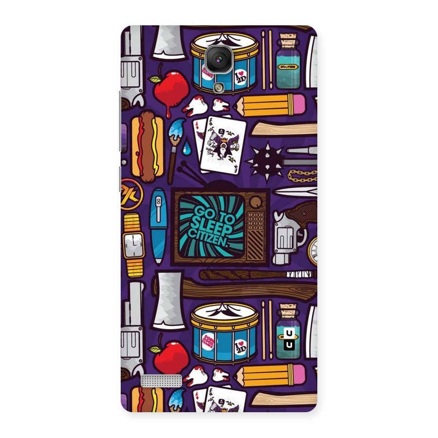 Go To Sleep Back Case for Redmi Note