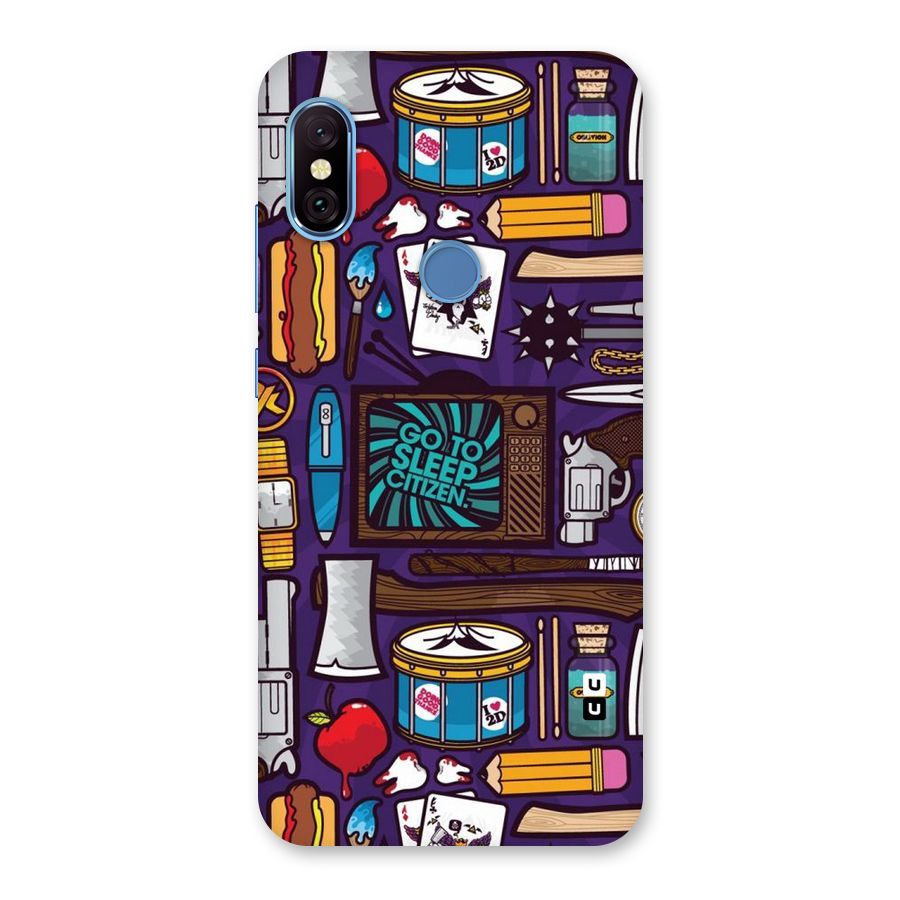 Go To Sleep Back Case for Redmi Note 6 Pro