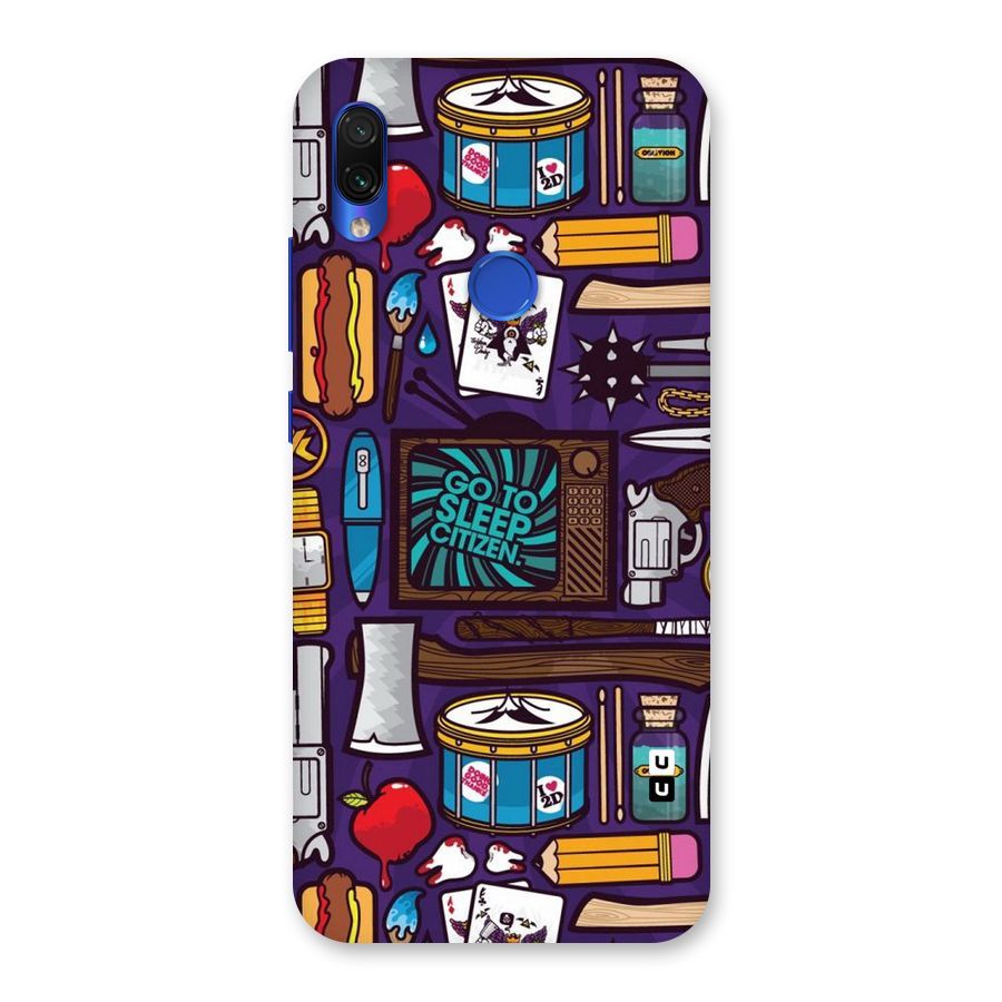 Go To Sleep Back Case for Redmi Note 7S