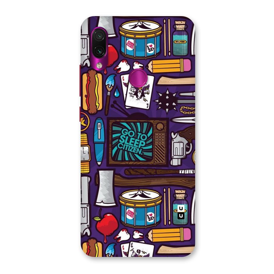 Go To Sleep Back Case for Redmi Note 7 Pro