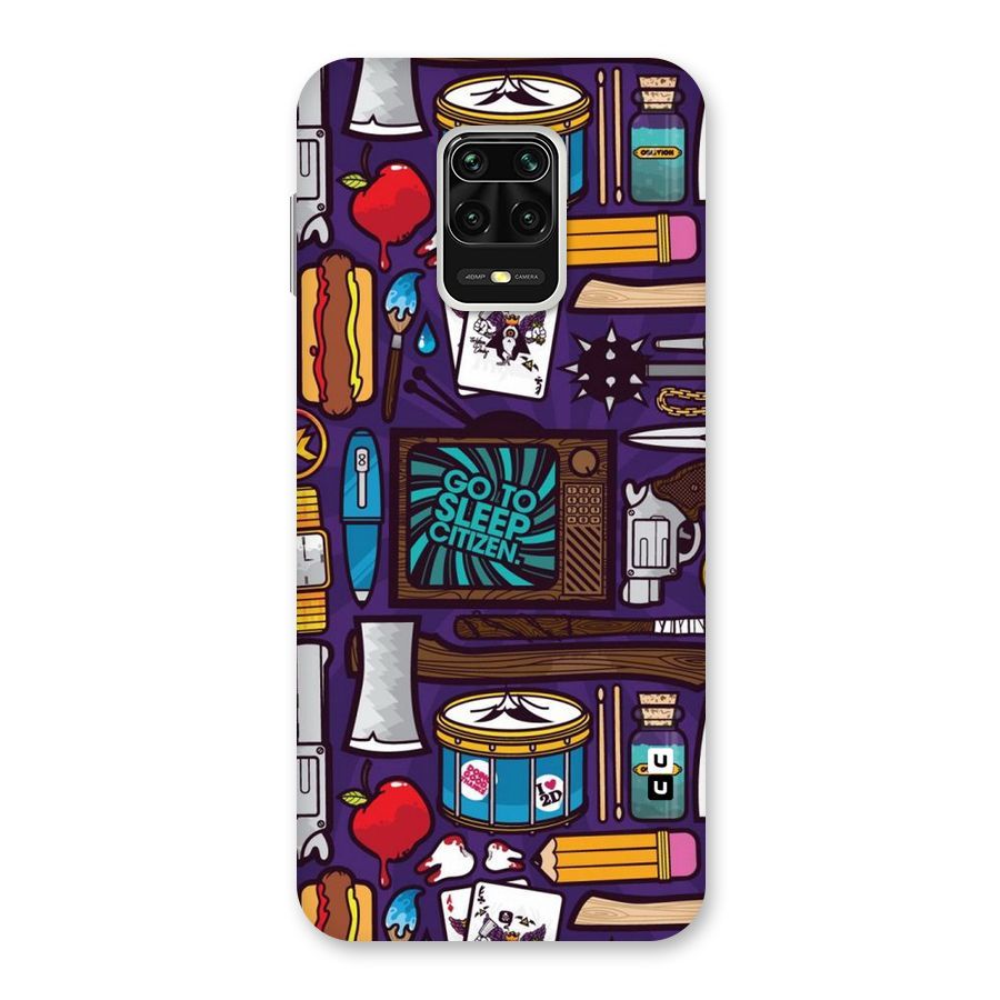 Go To Sleep Back Case for Redmi Note 9 Pro